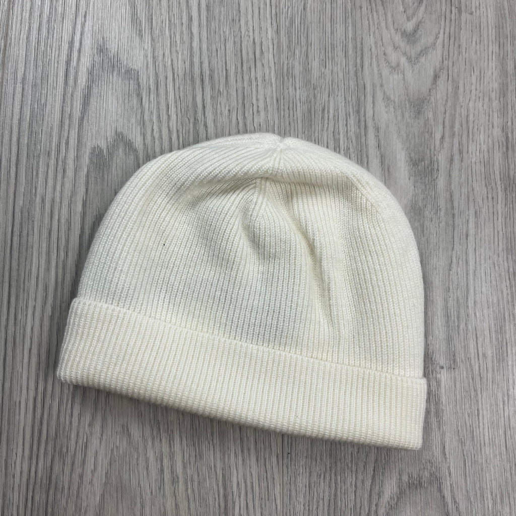 CP Company Patch Beanie - White Ironleague