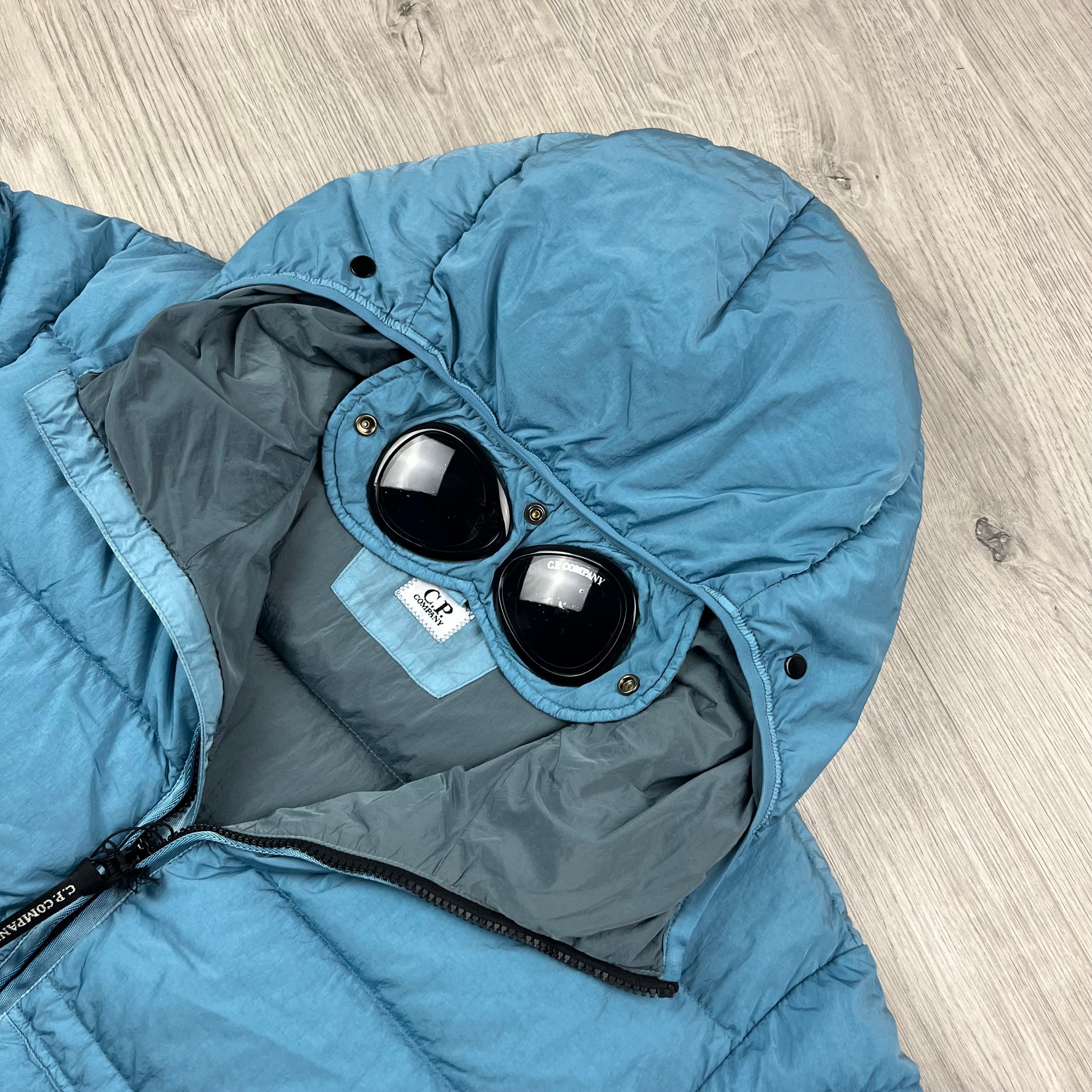 CP Company Chrome Goggle Jacket - Aegean Blue Ironleague