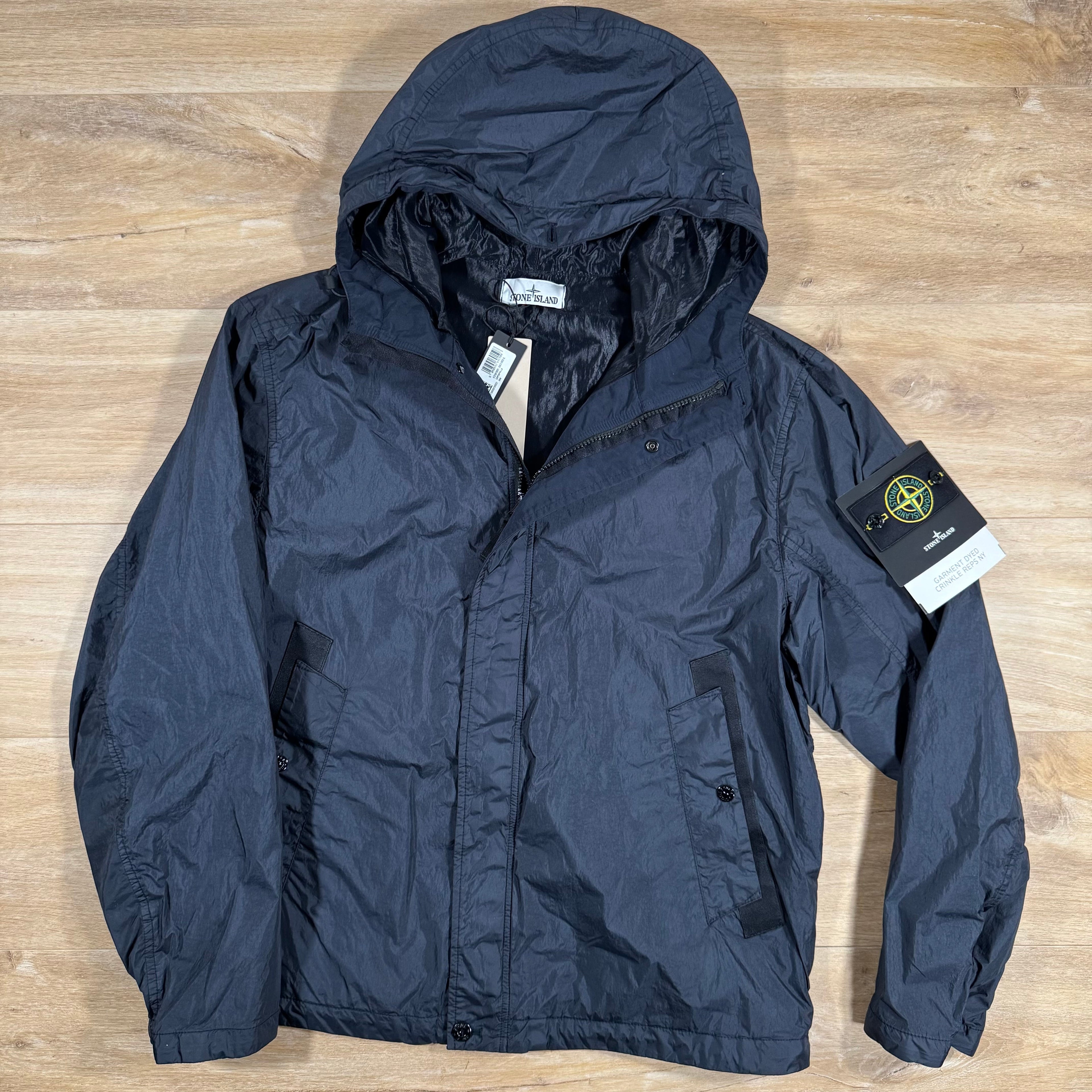 Stone Island Crinkle Reps R-NY Jacket in Navy Ironleague