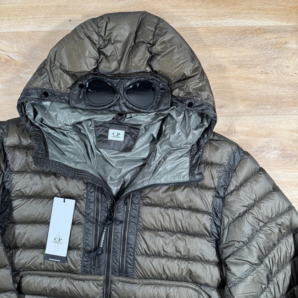 CP Company DD Shell Goggle Down Jacket in Grape Leaf Ironleague