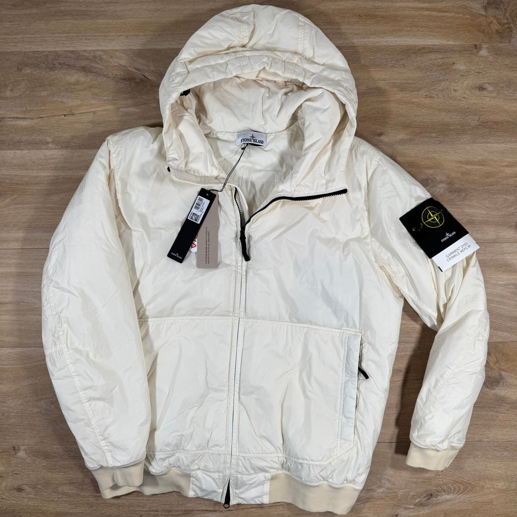 Stone Island Crinkle Reps NY Padded Jacket in Ivory Ironleague