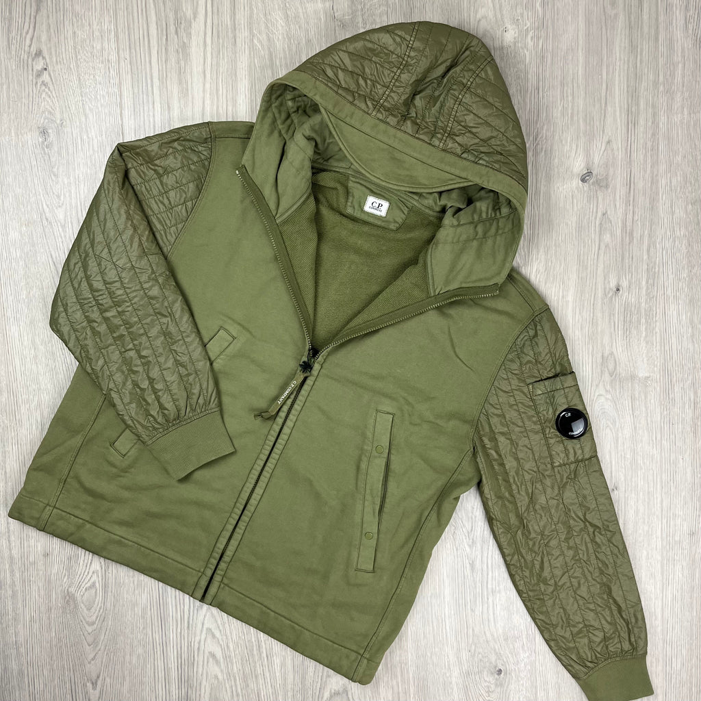 CP Company Raised Fleece Zip Hoodie - Capers Ironleague