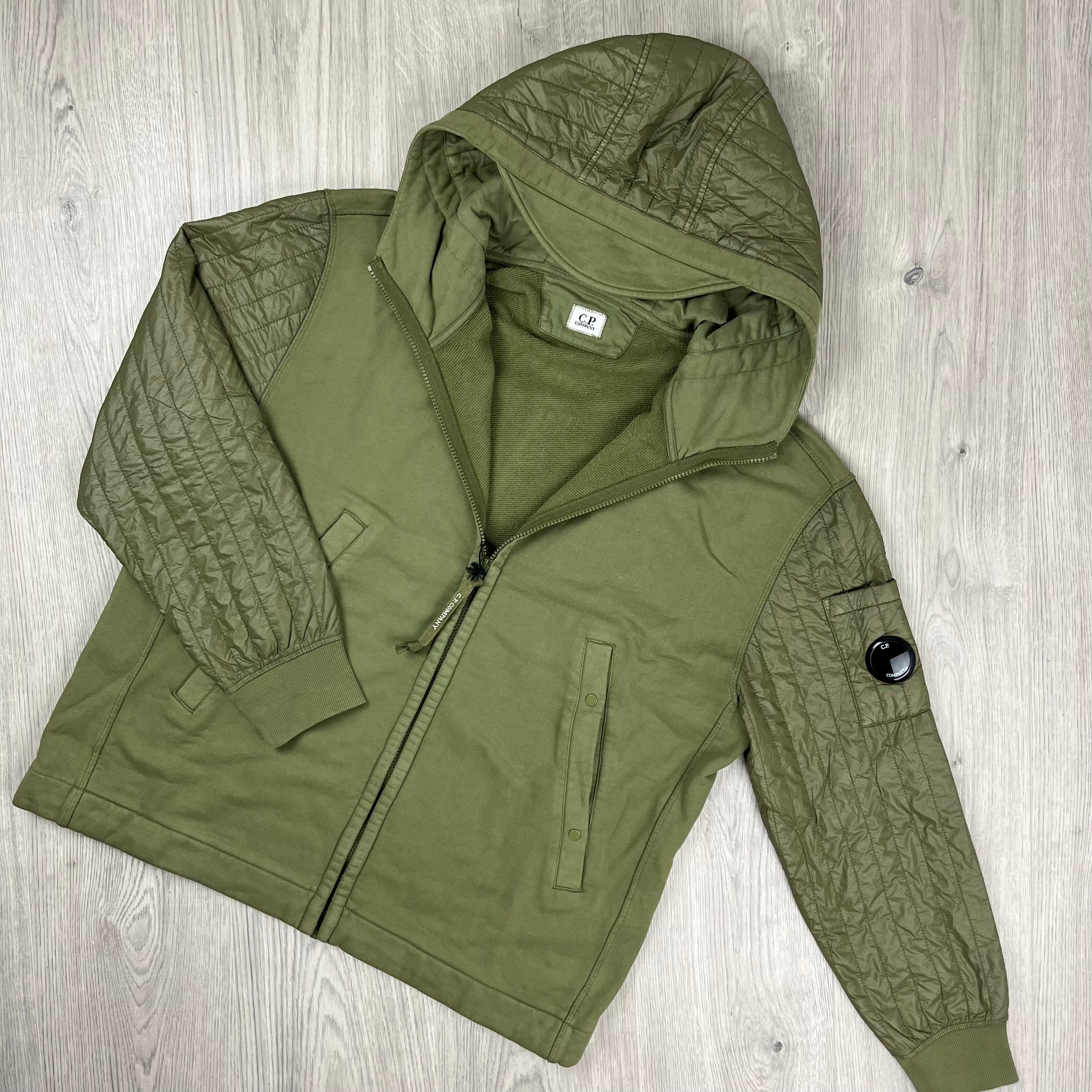 CP Company Raised Fleece Zip Hoodie - Capers Ironleague