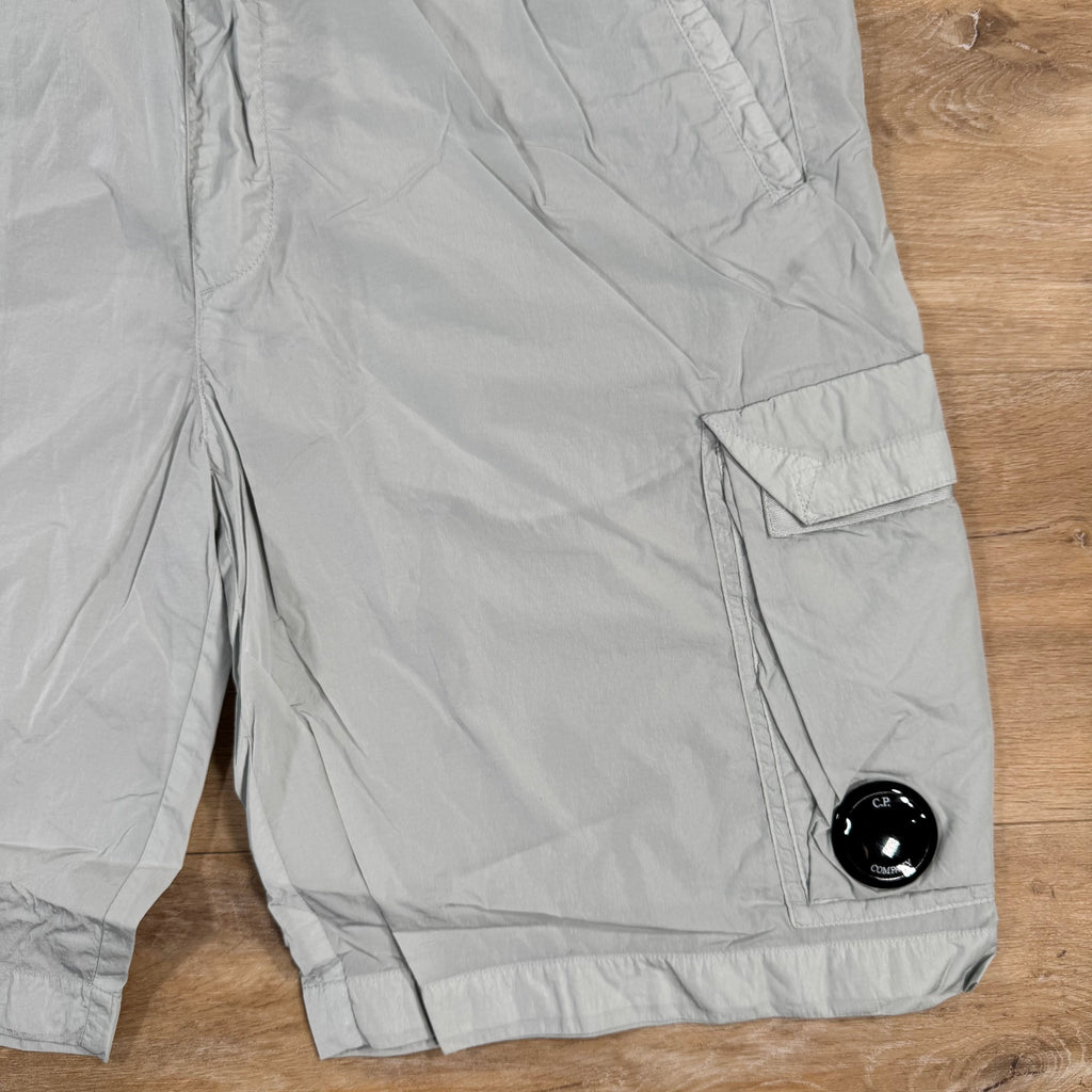 CP Company Chrome-R Cargo Shorts in Blue Fox - Grey Ironleague