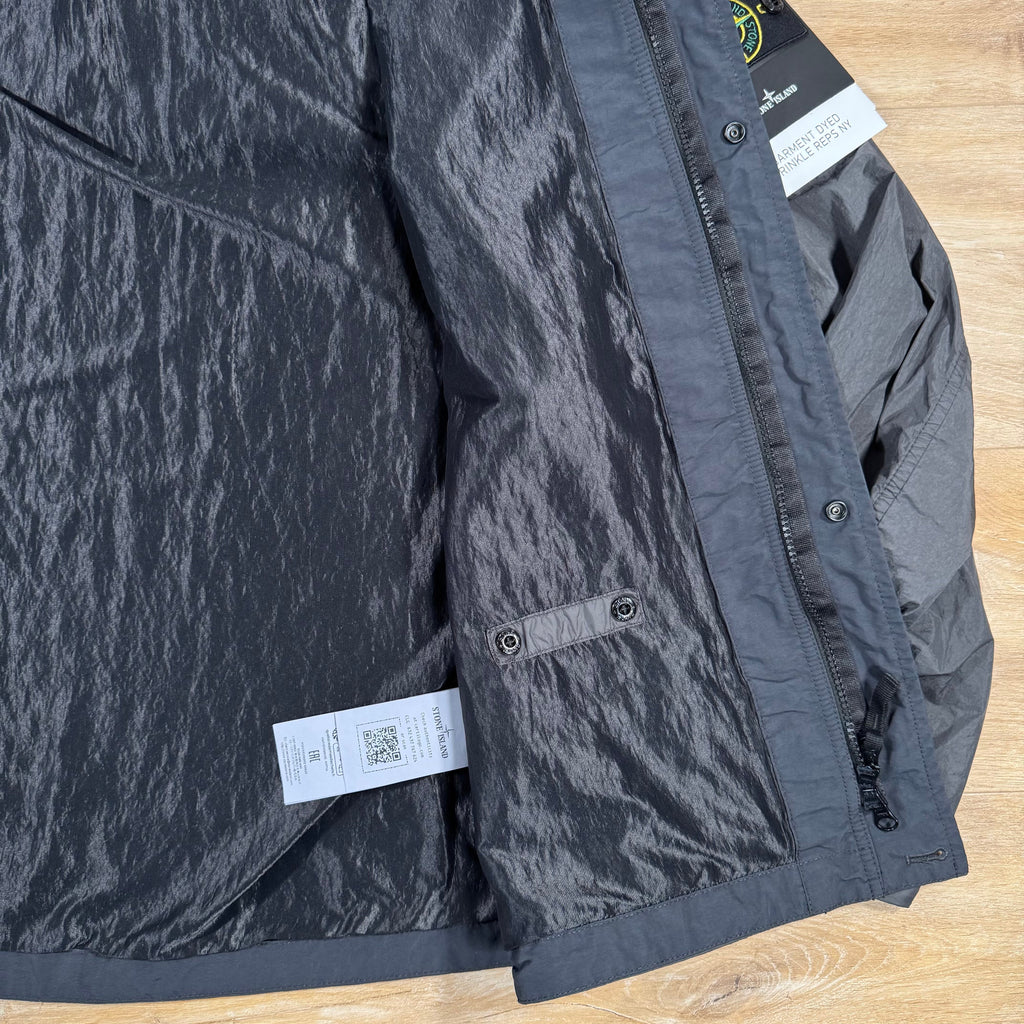 Stone Island Crinkle Reps R-NY Jacket in Charcoal Grey Ironleague