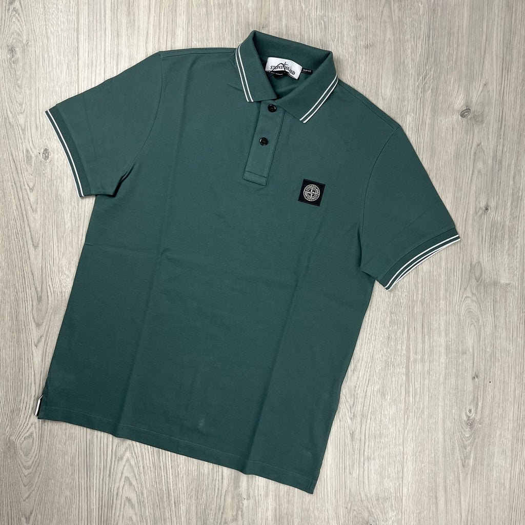 Stone Island Patch Polo Shirt - Bottle Green Ironleague