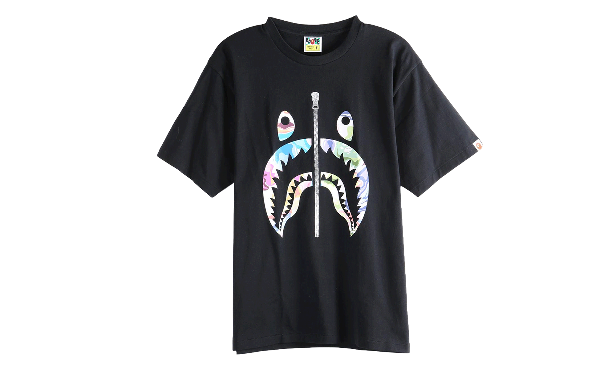 BAPE Art Camo Shark Tee Black 1L80110037 BLK