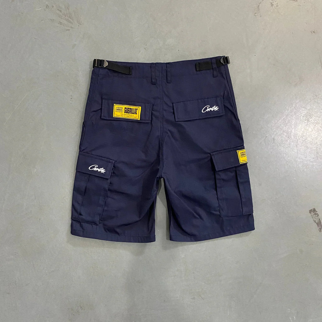 Corteiz Mula Guerrillas Shorts - Navy Ironleague