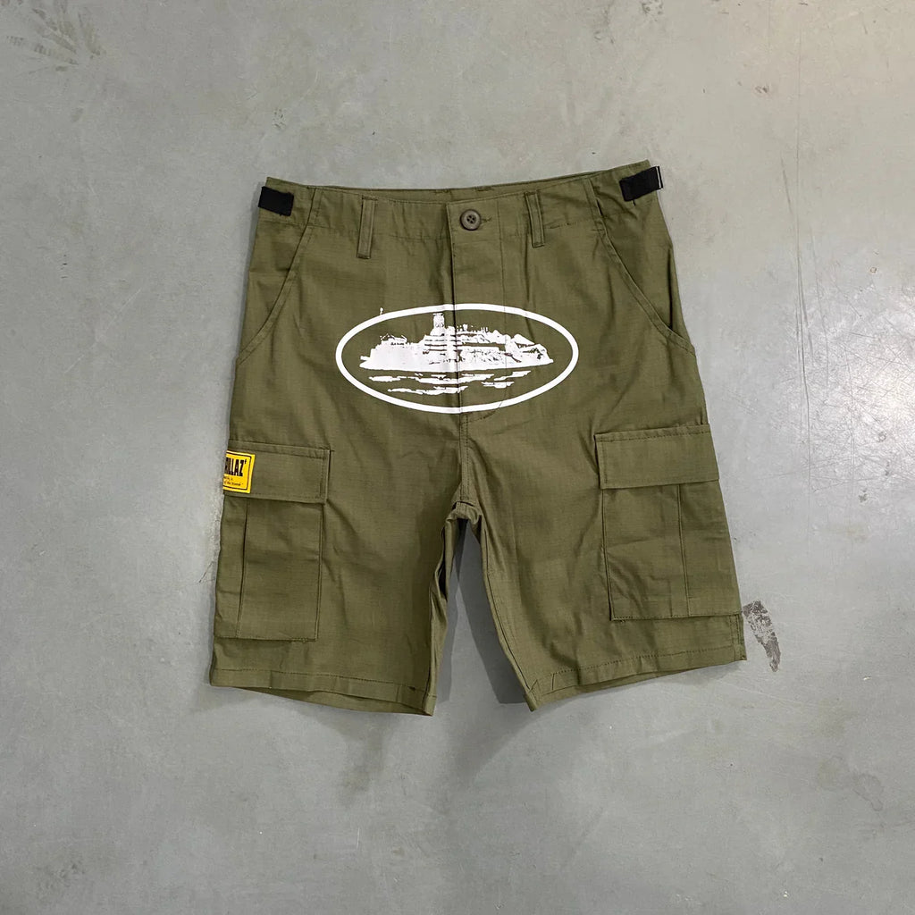 Corteiz Mula Guerrillaz Shorts - Green Ironleague