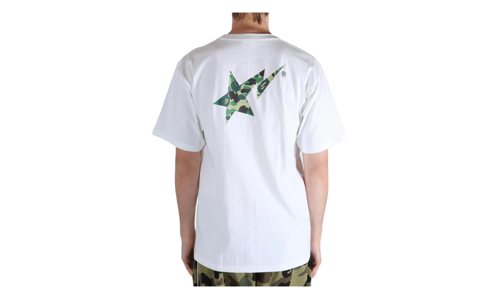 BAPE ABC Camo Bape Sta Logo Tee White 1L80110008 WH0