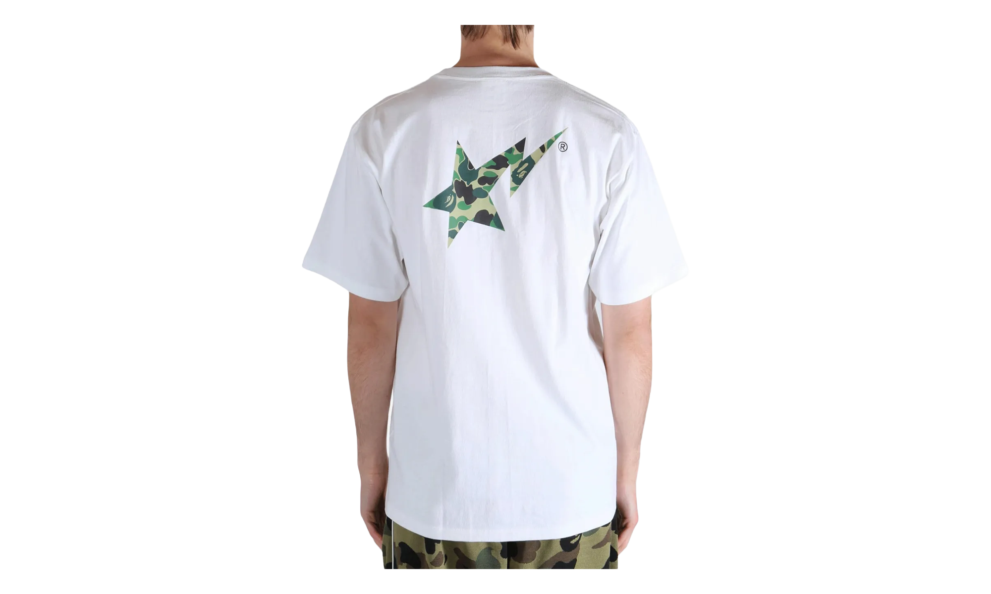 BAPE ABC Camo Bape Sta Logo Tee White 1L80110008 WH0