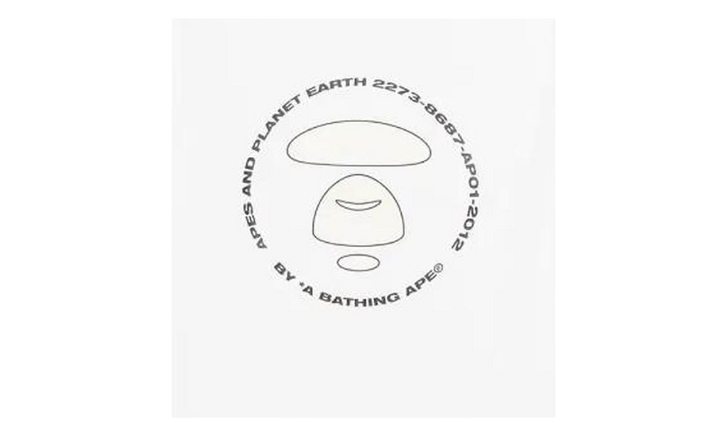BAPE AAPE Planet Earth Logo T-Shirt White BZNLT63GL