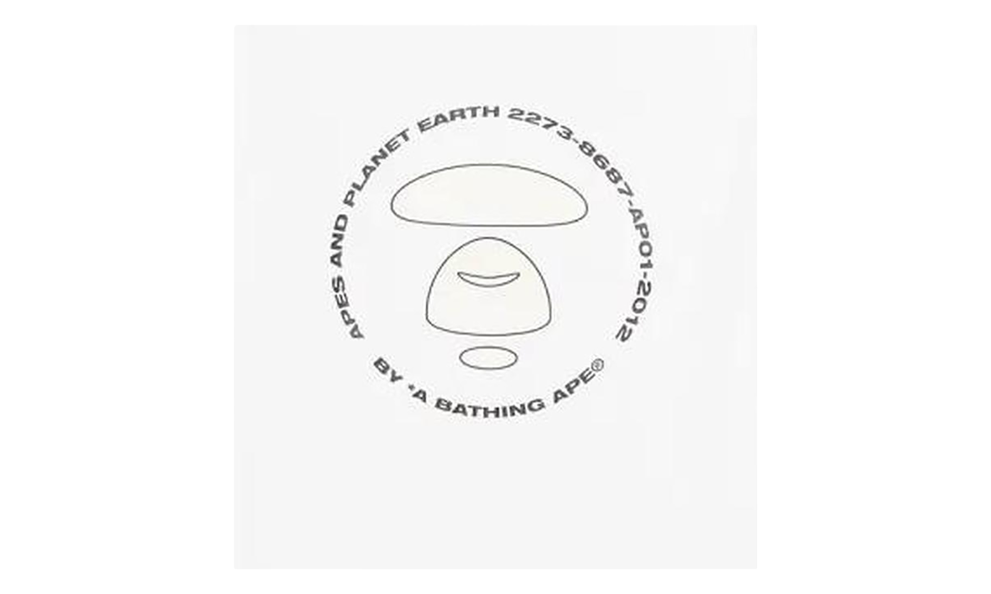 BAPE AAPE Planet Earth Logo T-Shirt White BZNLT63GL