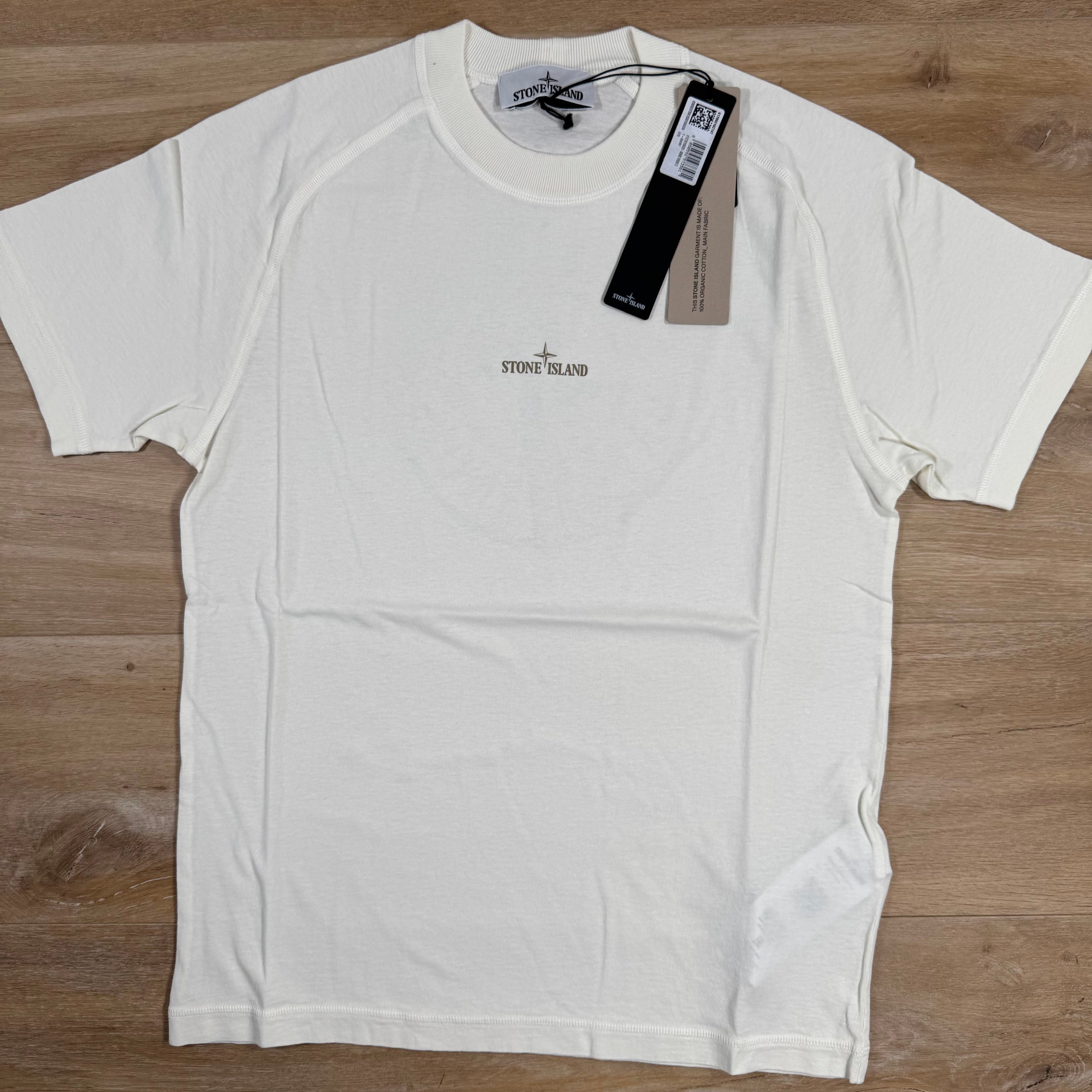 Stone Island Institutional One Print T-Shirt in Ivory Ironleague
