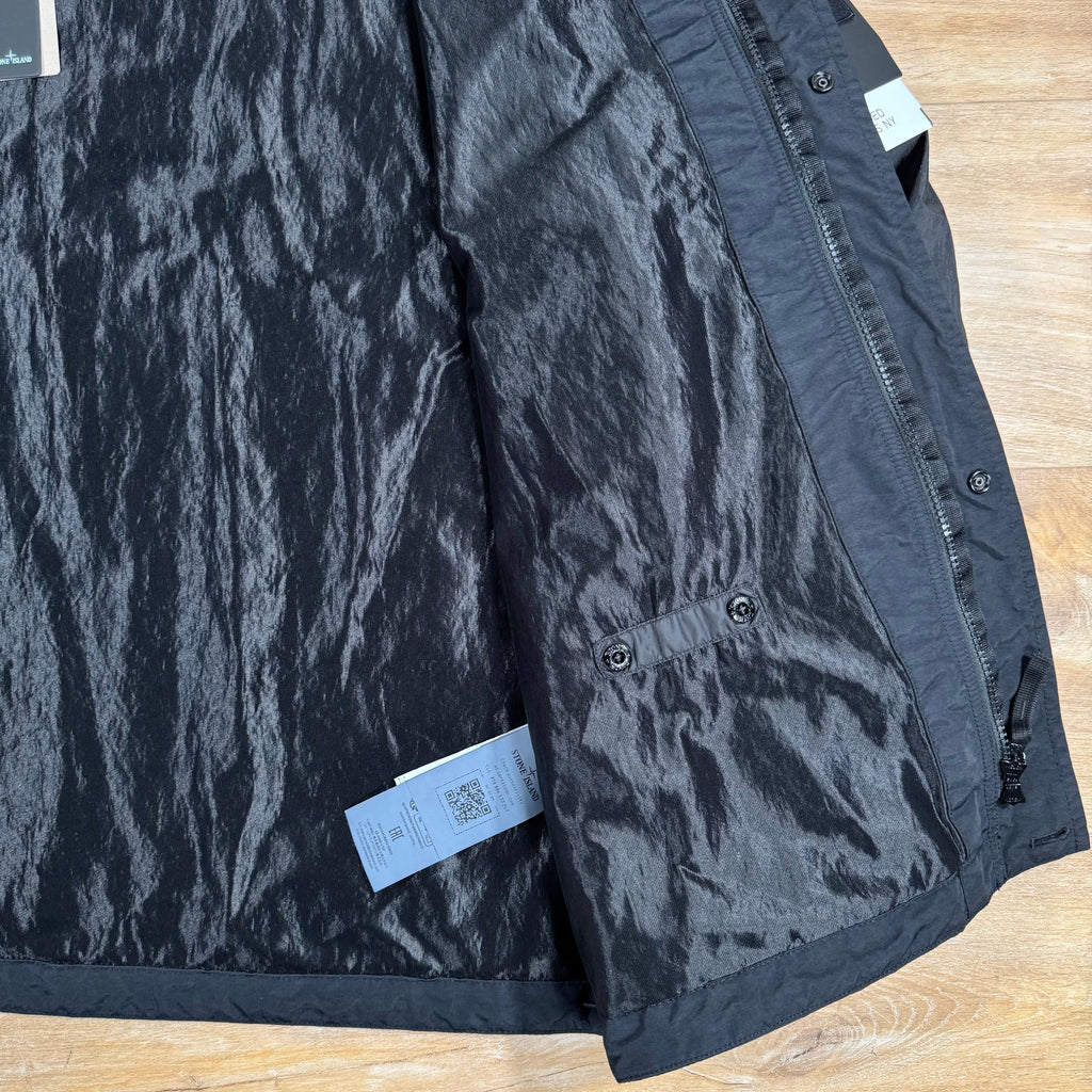 Stone Island Crinkle Reps R-NY Jacket in Black Ironleague