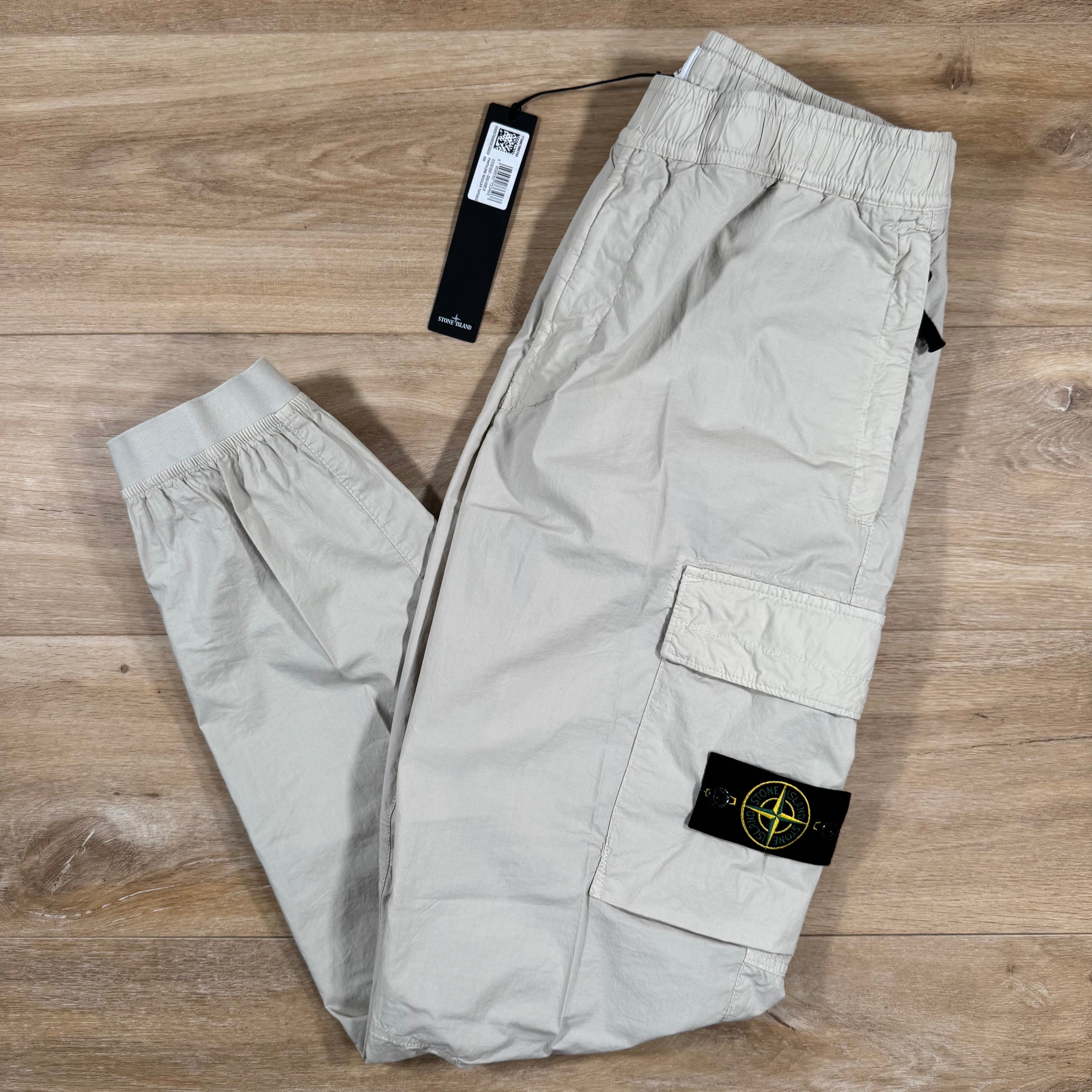 Stone Island Stretch Cotton Tela Cargo Pants in Sand Ironleague