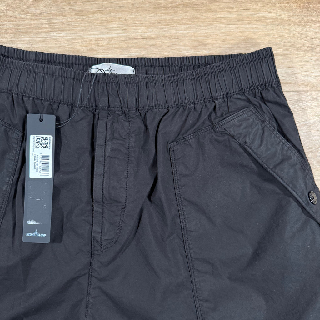 Stone Island Stretch Tela Bermuda Shorts in Black Ironleague