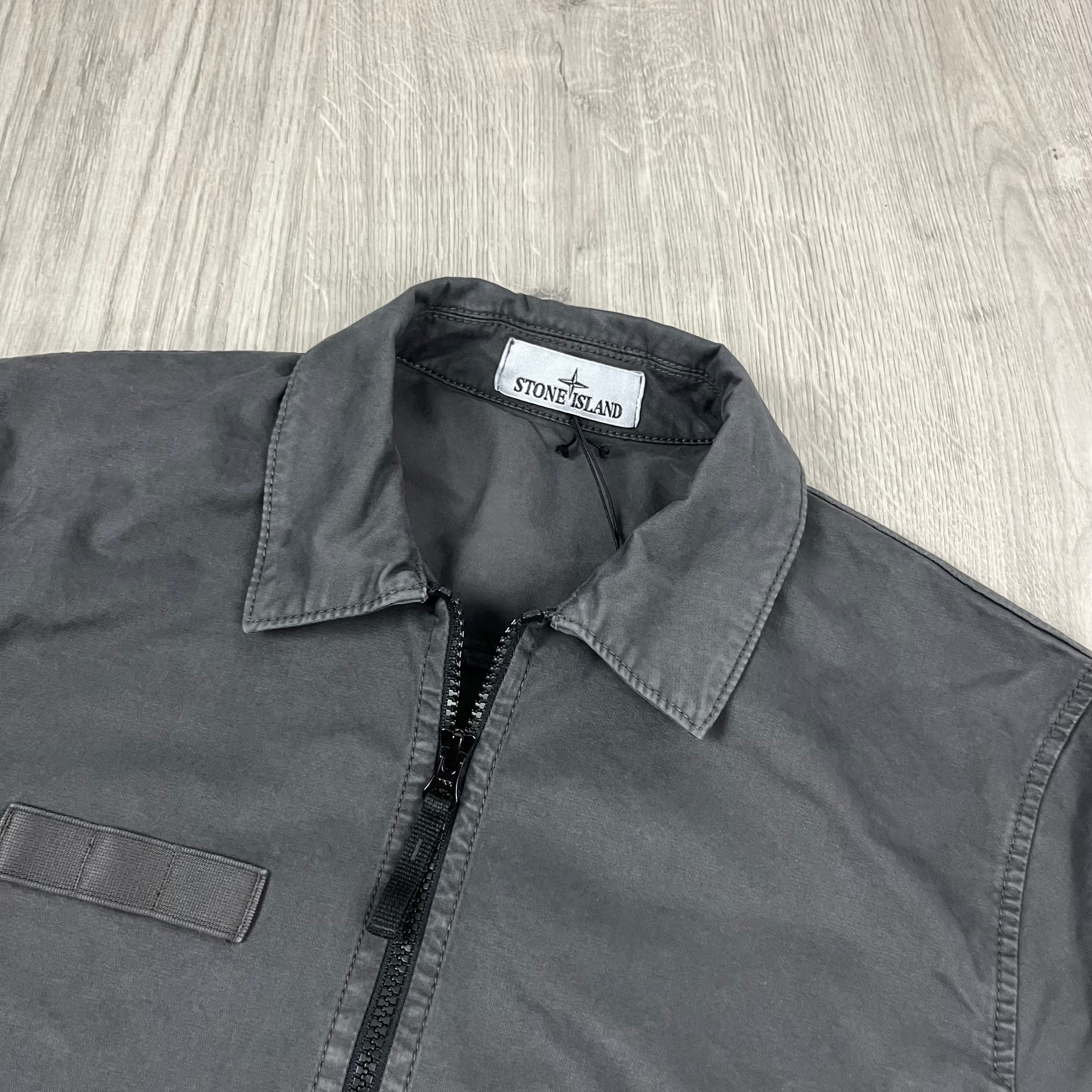 Stone Island Zip Overshirt - Charcoal Ironleague