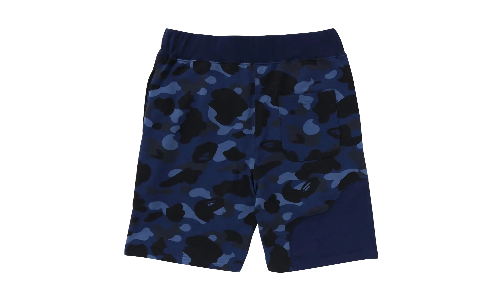BAPE Color Camo Cutting Sweat Shorts Navy