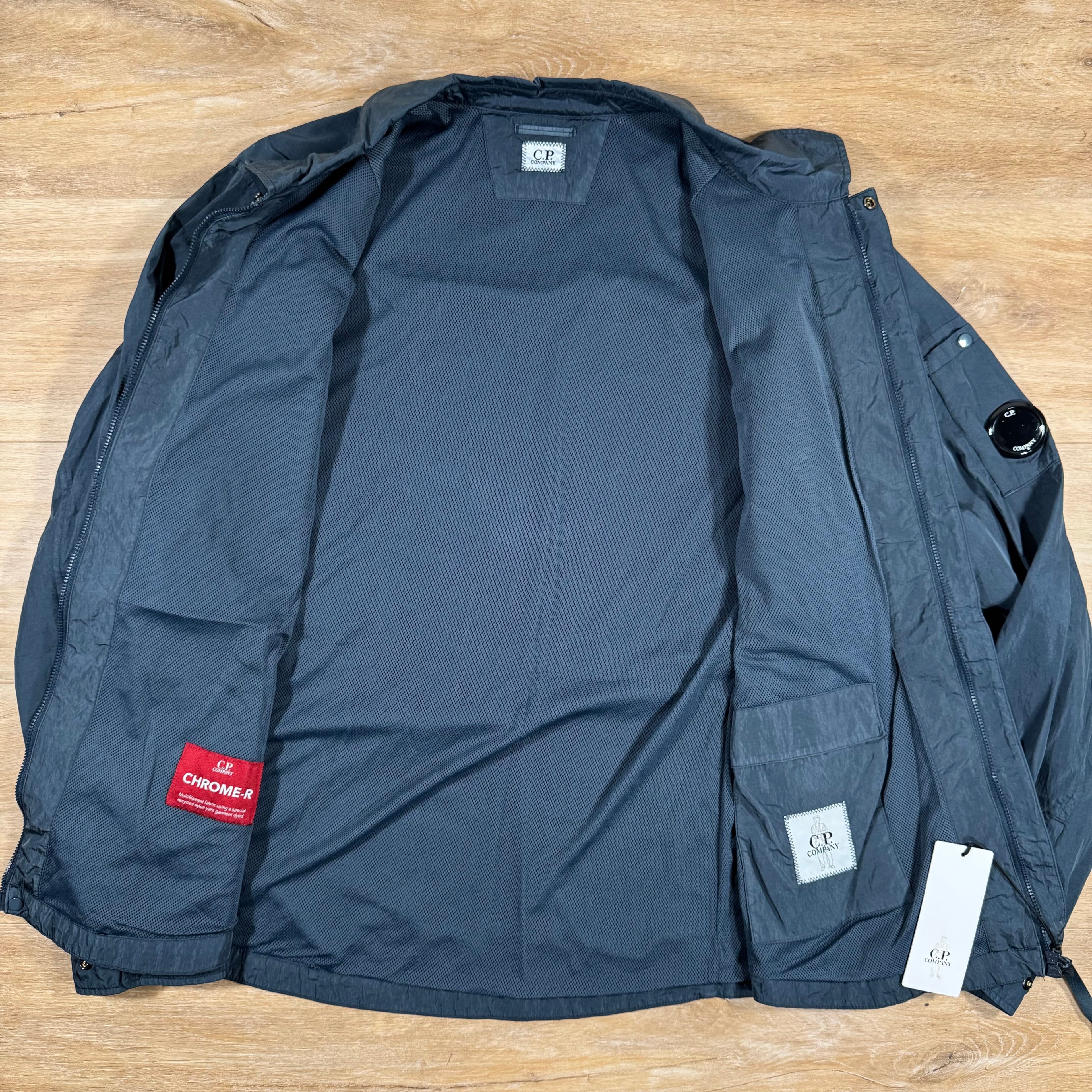 CP Company Chrome-R Lens Overshirt in India Ink Ironleague