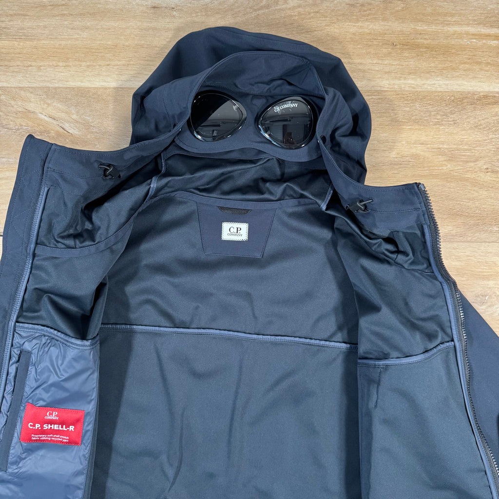 CP Company Shell-R Goggle Jacket in Navy Ironleague
