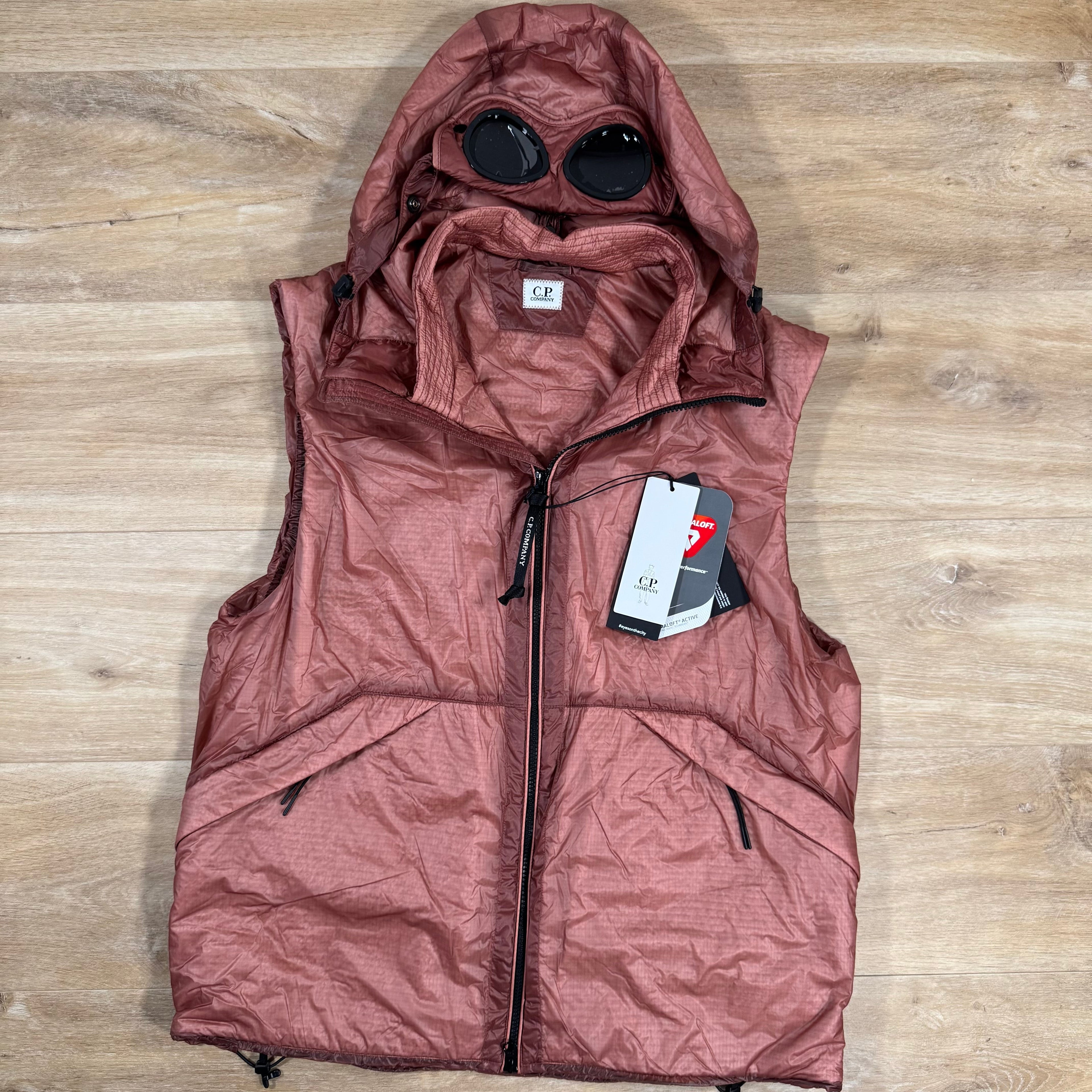 CP Company Nada Shell Primaloft Goggle Vest in Canyon Clay - Pink Ironleague