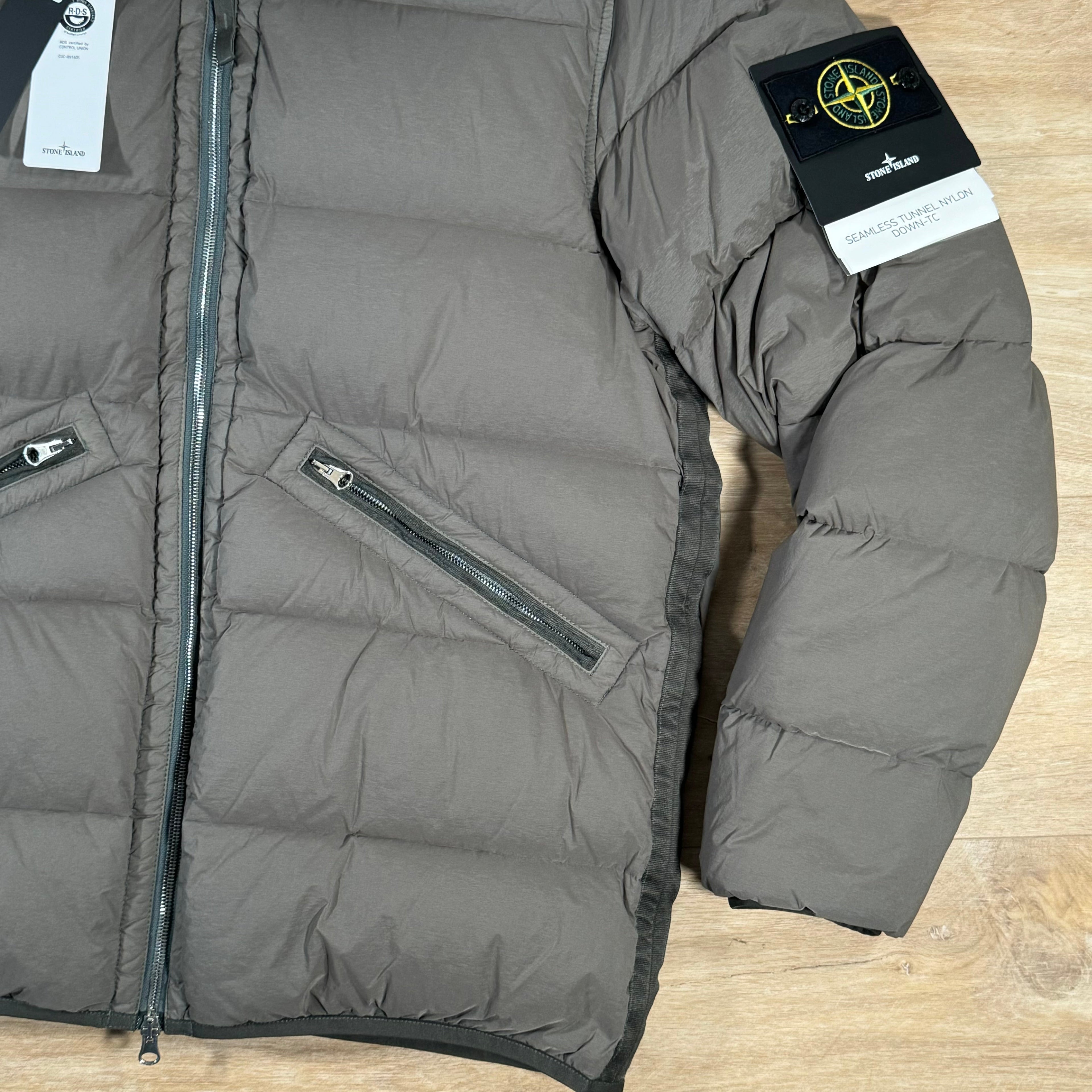 Stone Island Seamless Tunnel Down-TC Jacket in Walnut Brown Ironleague