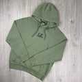 CP Company Raised Fleece Hoodie - Seagrass Ironleague