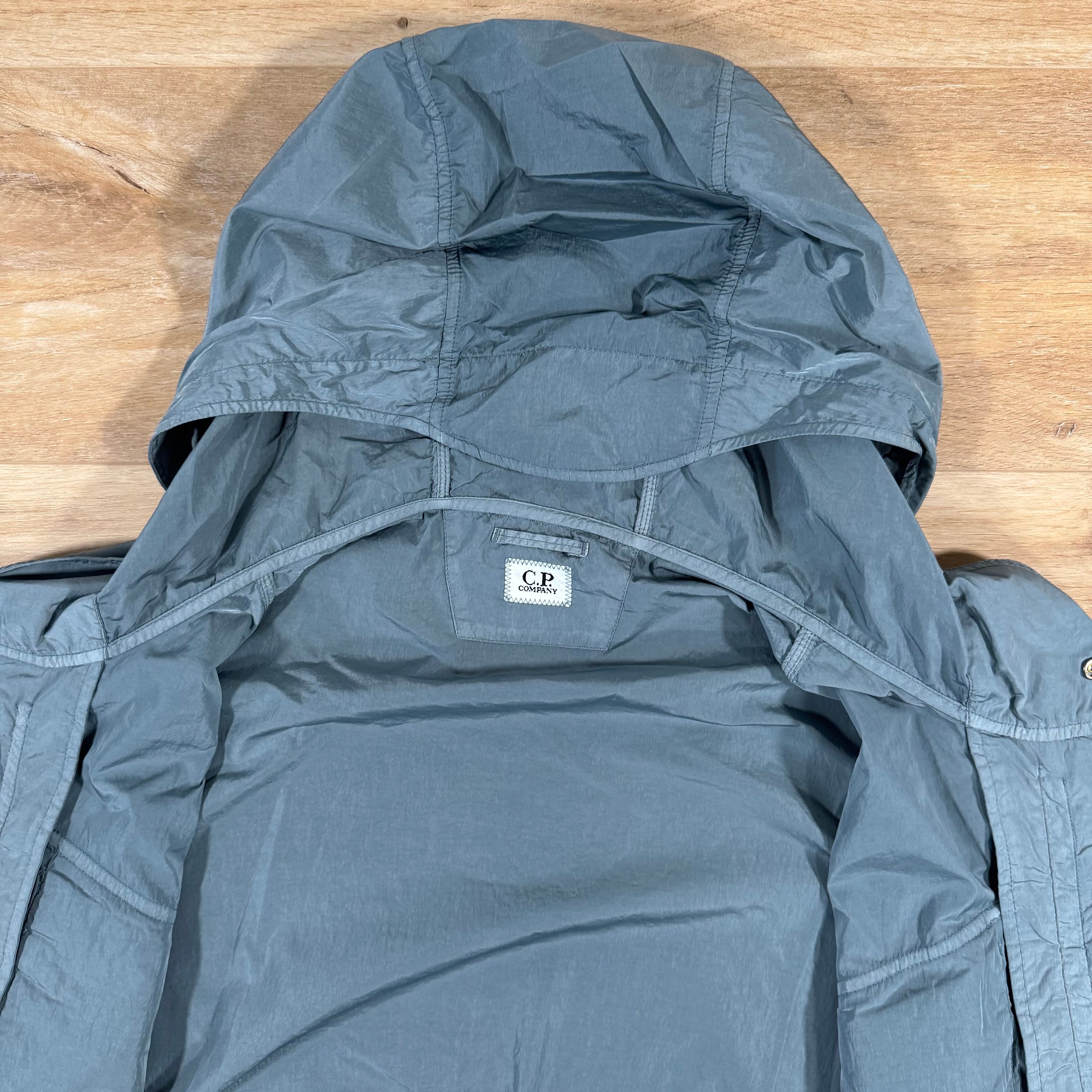 CP Company Chrome-R Hooded Lens Jacket in Stormy Weather - Blue Ironleague