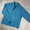 CP Company Zip Overshirt - Aegean Blue Ironleague