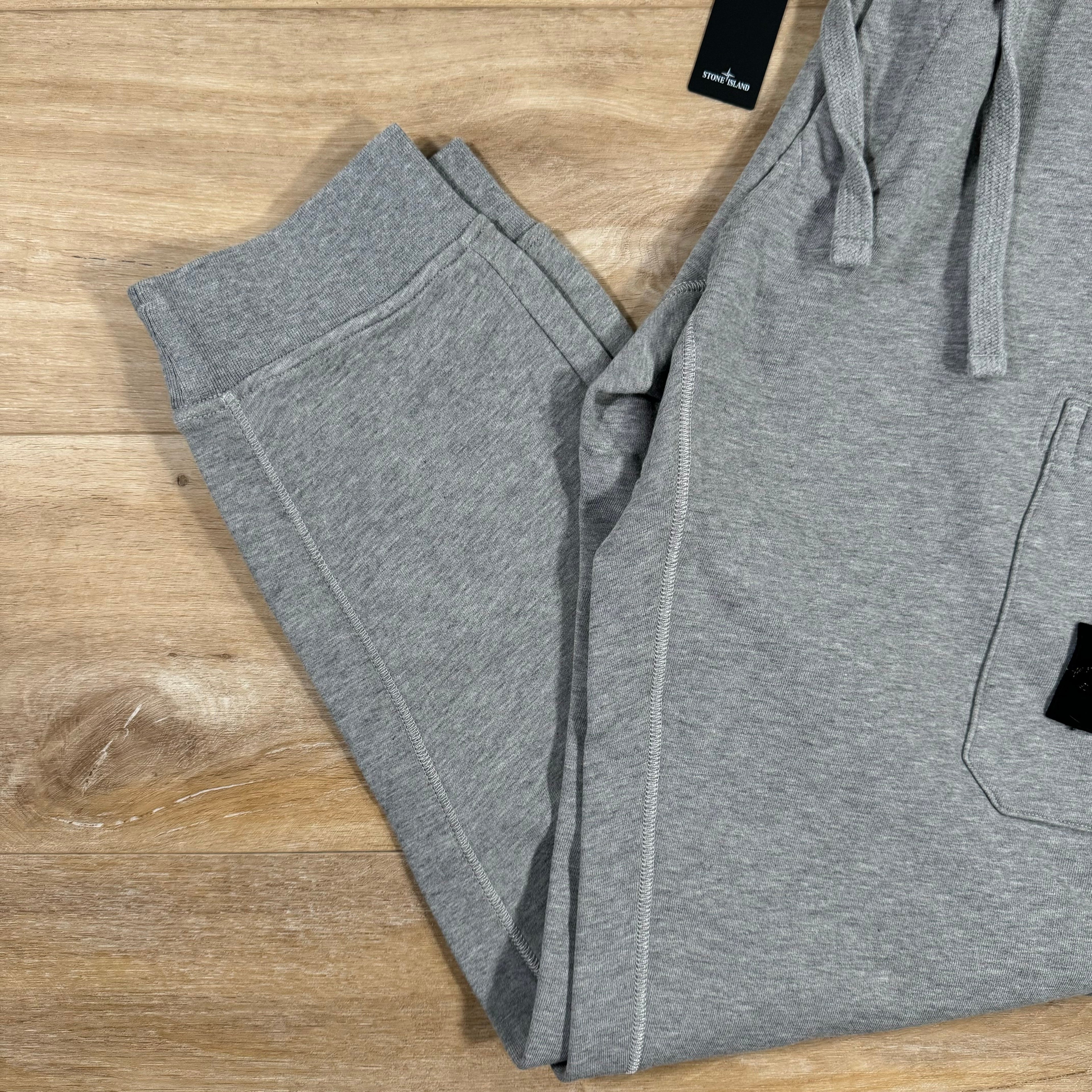 Stone Island Slim Fit Cargo Sweatpants in Grey Ironleague