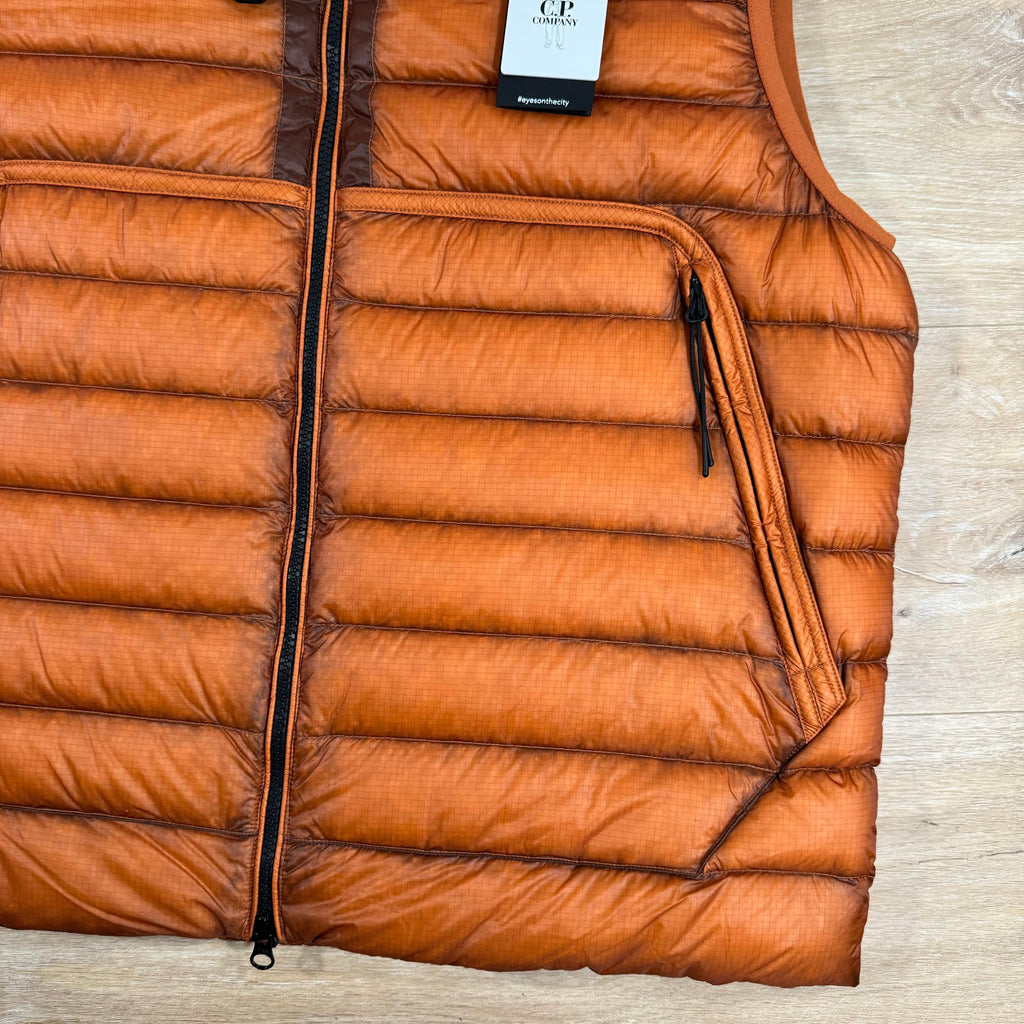CP Company DD Shell Goggle Down Vest in Bombay Brown Ironleague