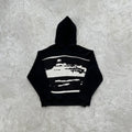 Corteiz Hybrid Jacquard Knit Alcatraz Hoodie - Black Ironleague