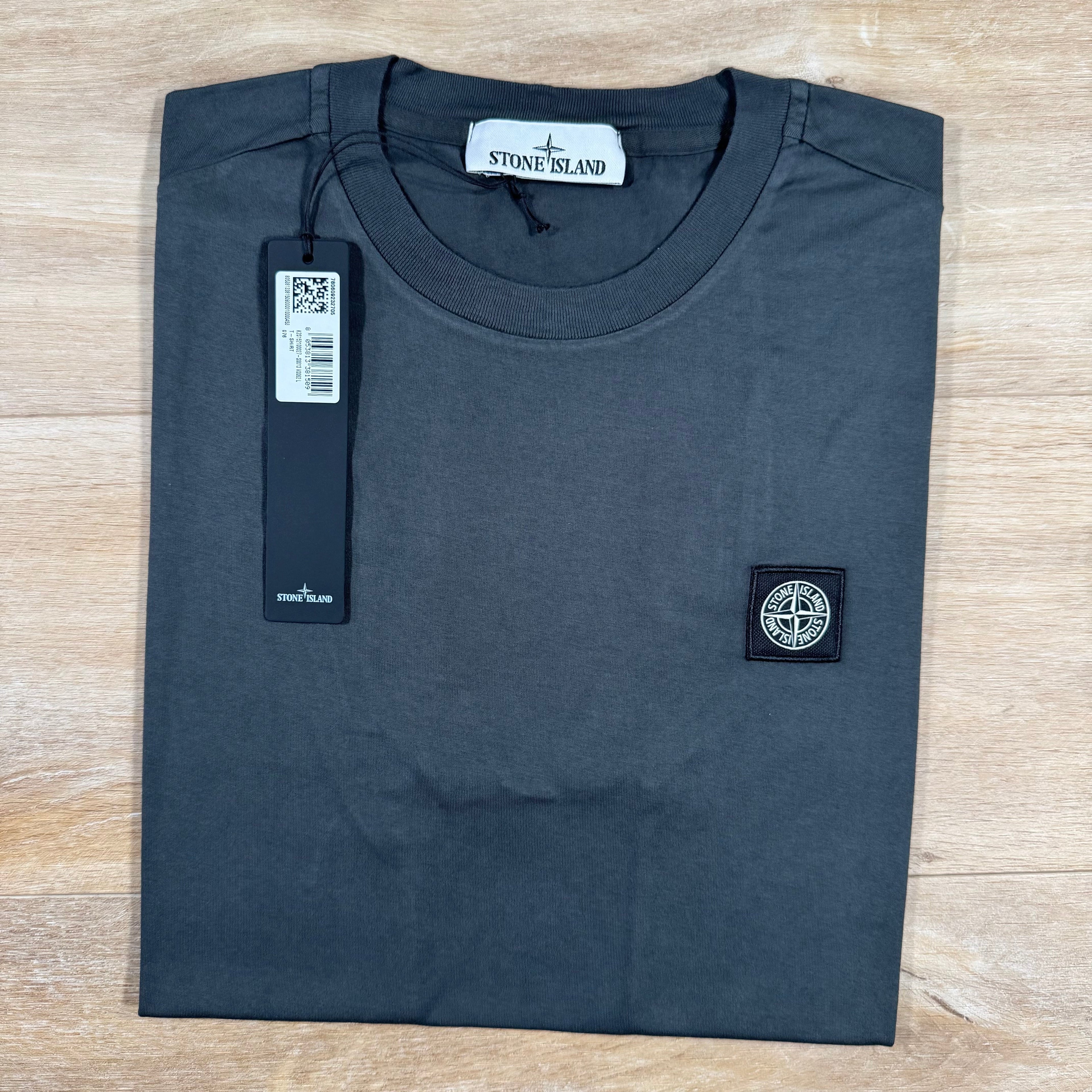 Stone Island Patch Logo T-Shirt in Lead Grey Ironleague