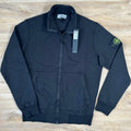 Stone Island Organic Cotton Full-Zip Sweatshirt in Black Ironleague