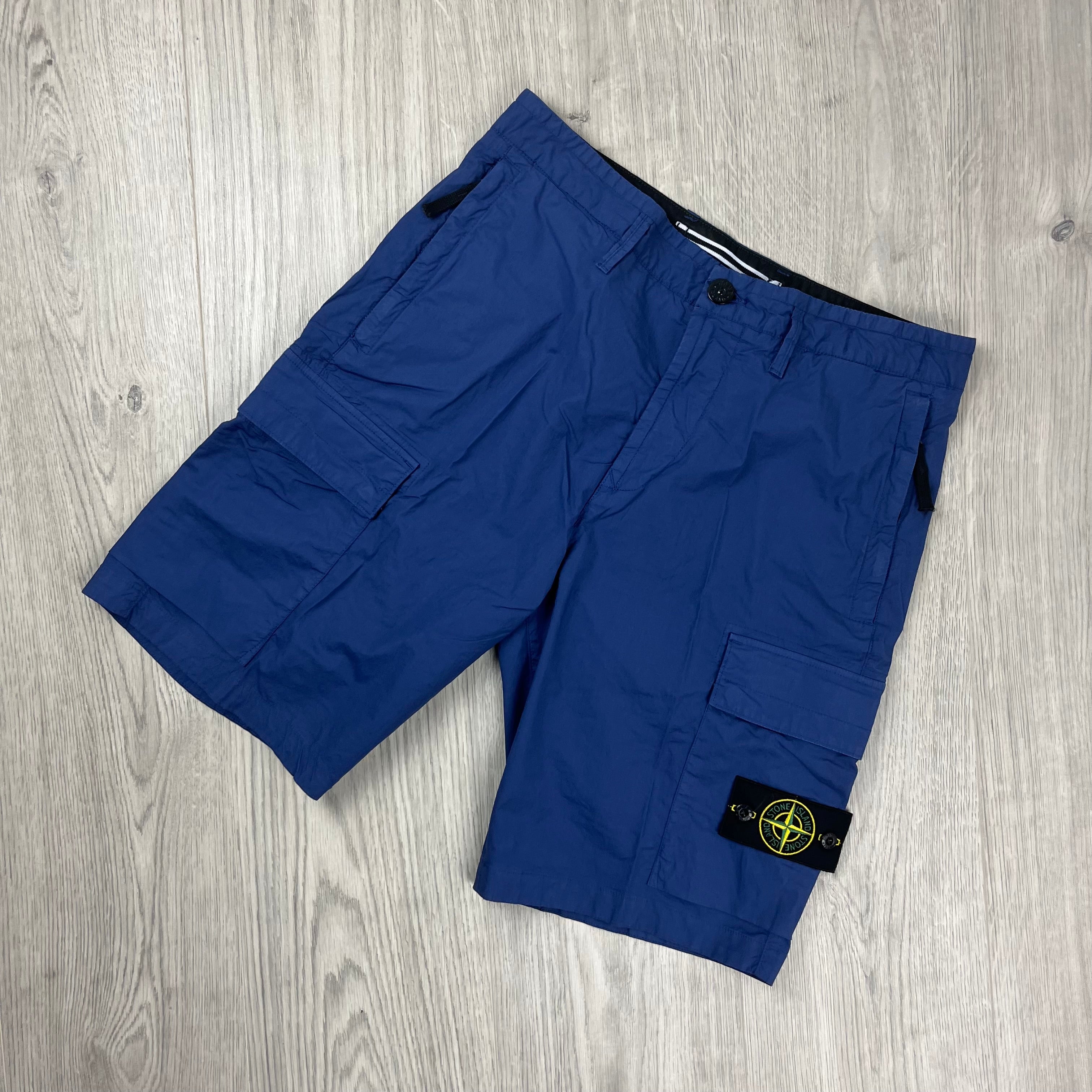 Stone Island Cargo Shorts - Blue Ironleague