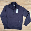 CP Company Diagonal Raised Half-Zipped Lens Sweatshirt in Nightshade Purple Ironleague