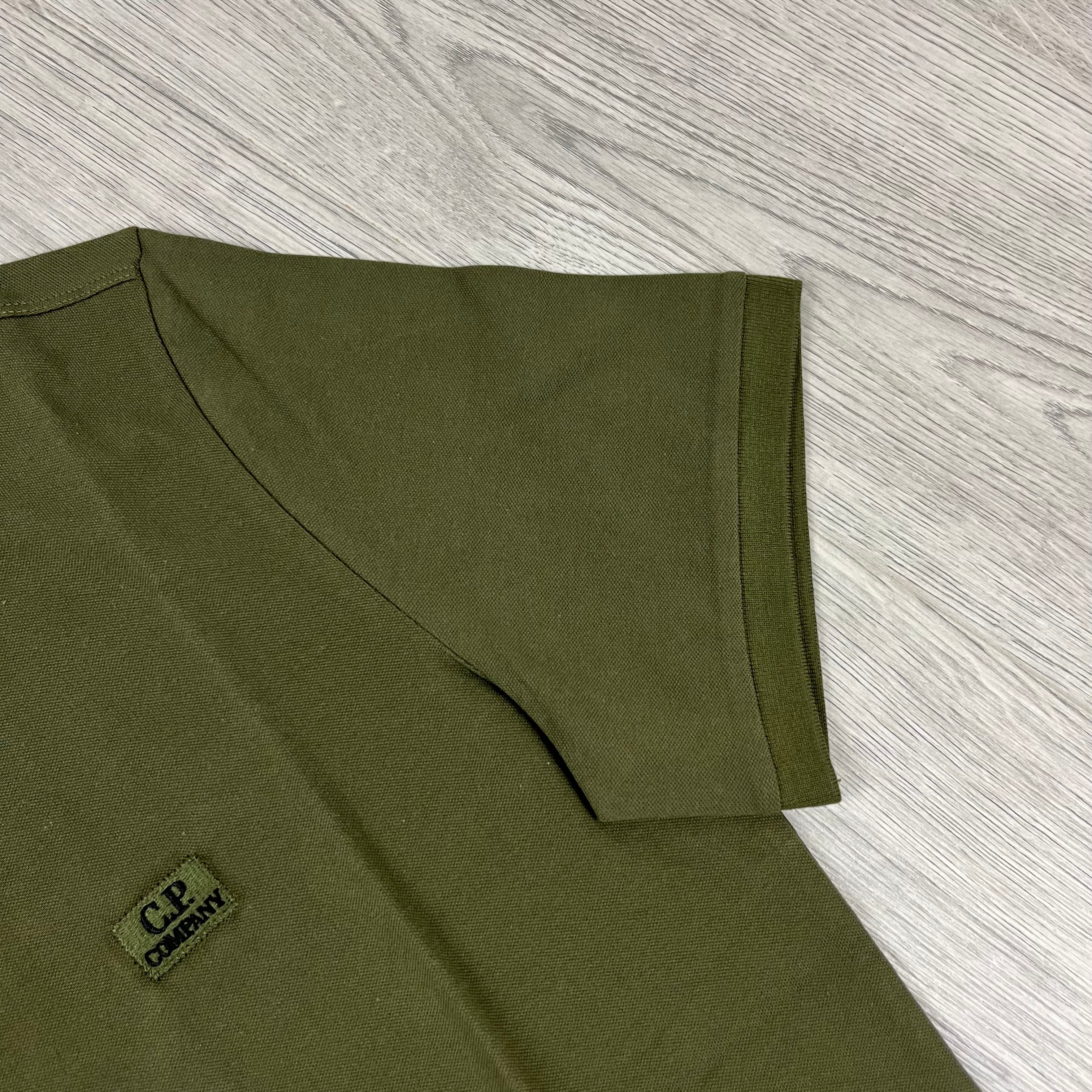 CP Company Piquet Polo Shirt - Ivy Green Ironleague