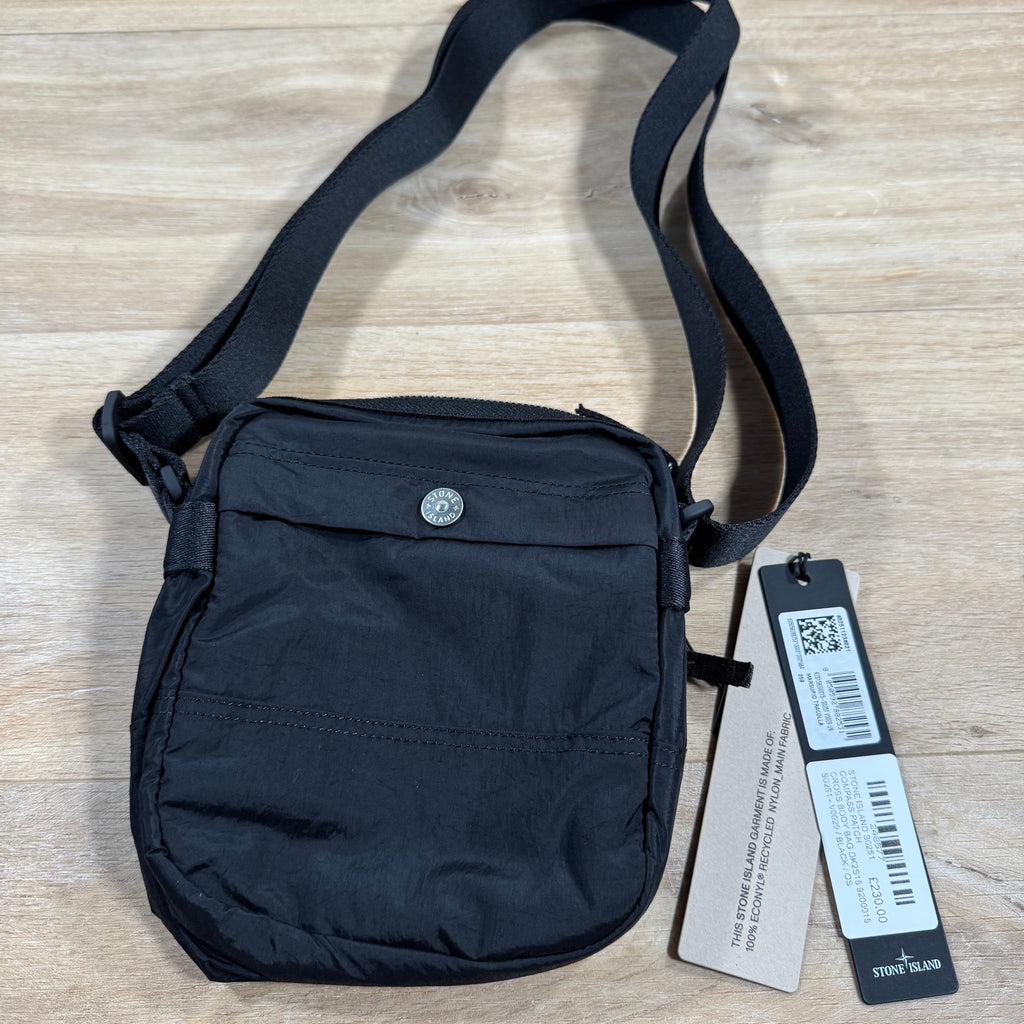 Stone Island Coated Nylon Metal Body Bag in Black Ironleague