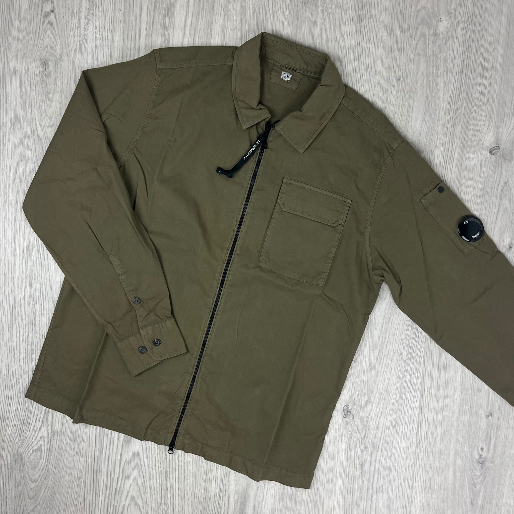 CP Company Zip Overshirt - Ivy Green Ironleague