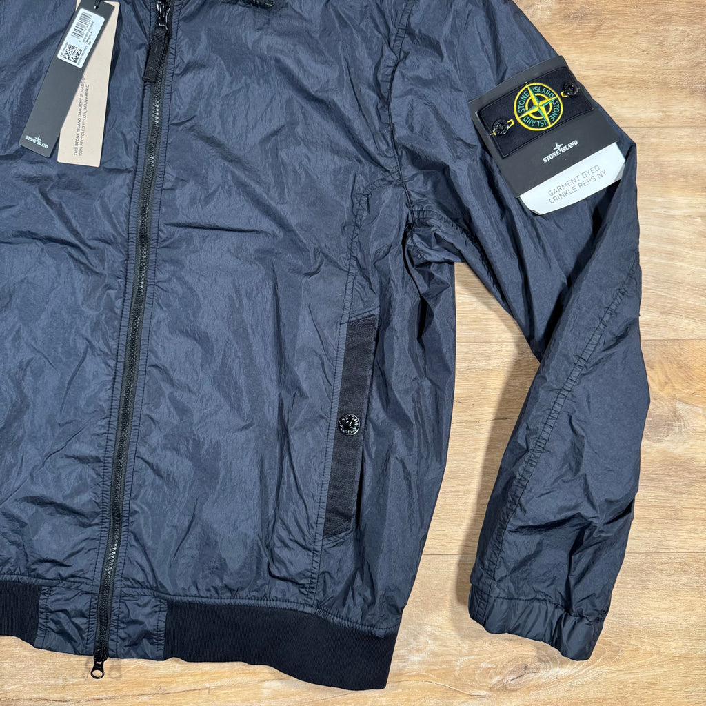 Stone Island Crinkle Reps R-NY Bomber Jacket in Navy Ironleague