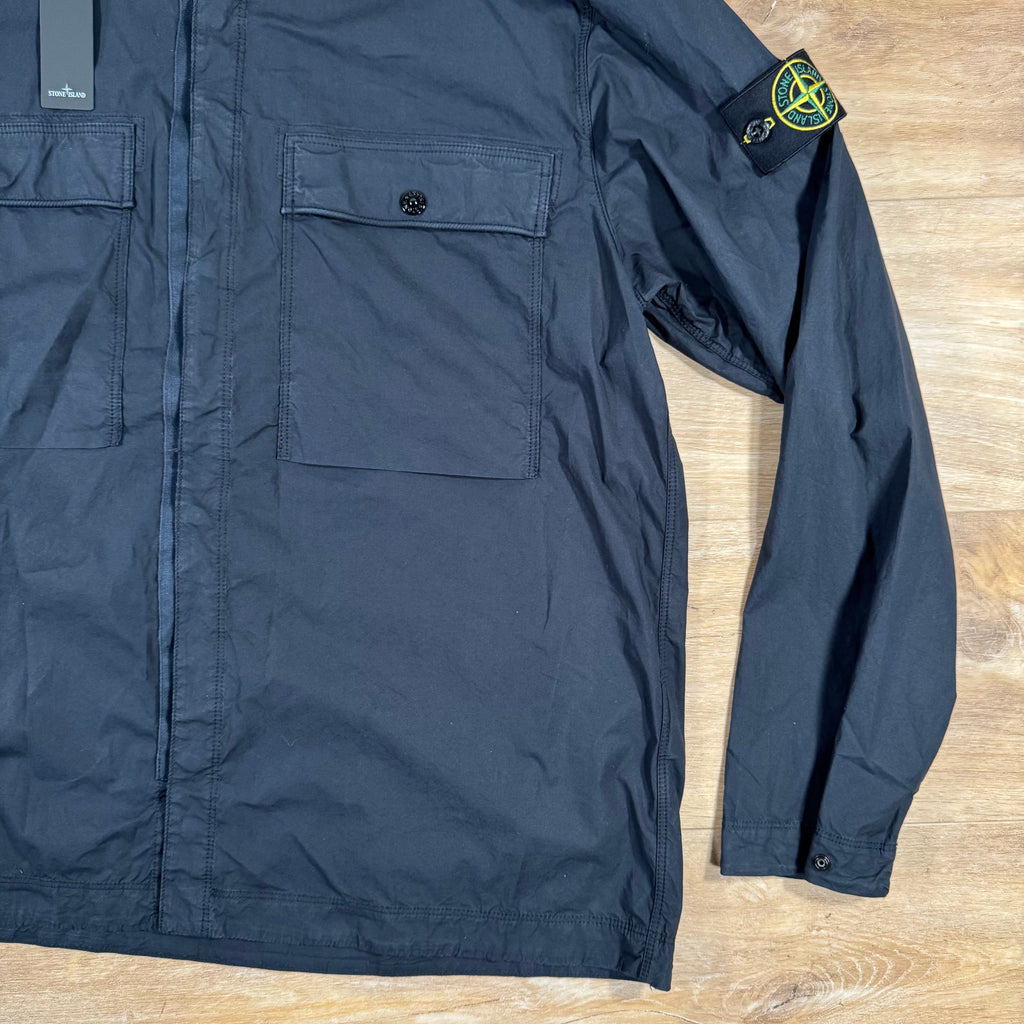 Stone Island Stretch Tela Overshirt in Navy Ironleague