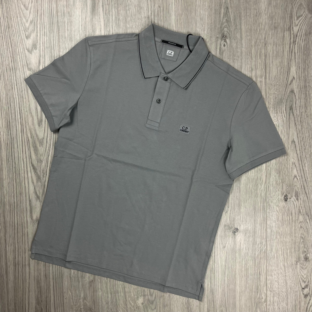 CP Company Piquet Polo Shirt - Drizzle Ironleague