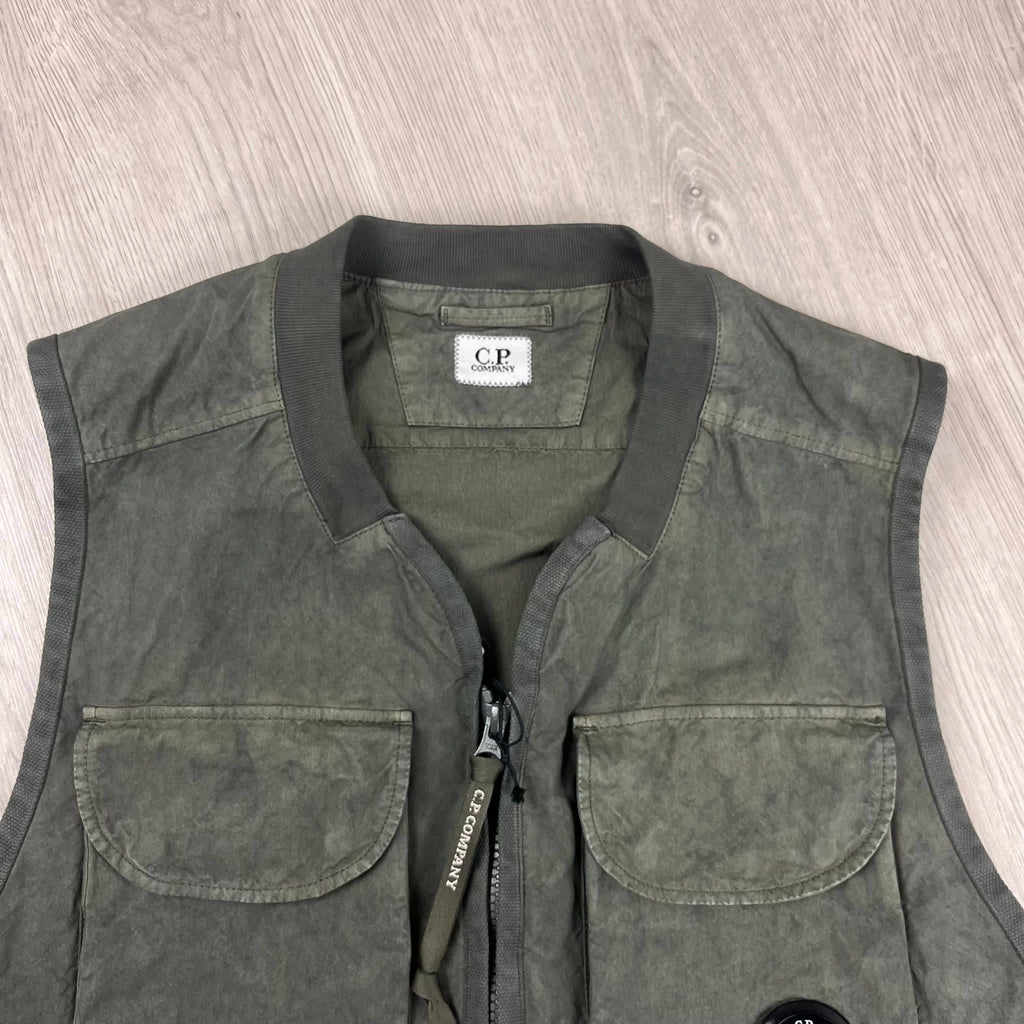 CP Company Ba-Tic Gilet - Thyme Green Ironleague