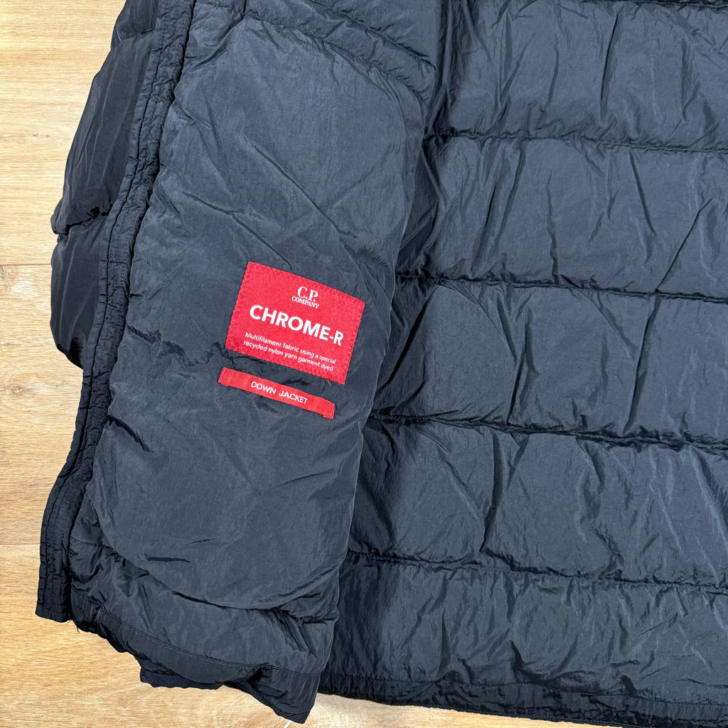 CP Company Chrome-R Goggle Down Jacket in Navy Ironleague