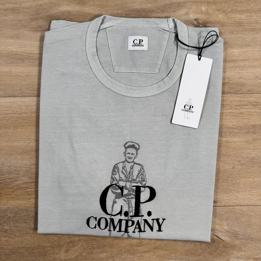 CP Company 1020 British Sailor T-Shirt in Blue Fox - Grey Ironleague