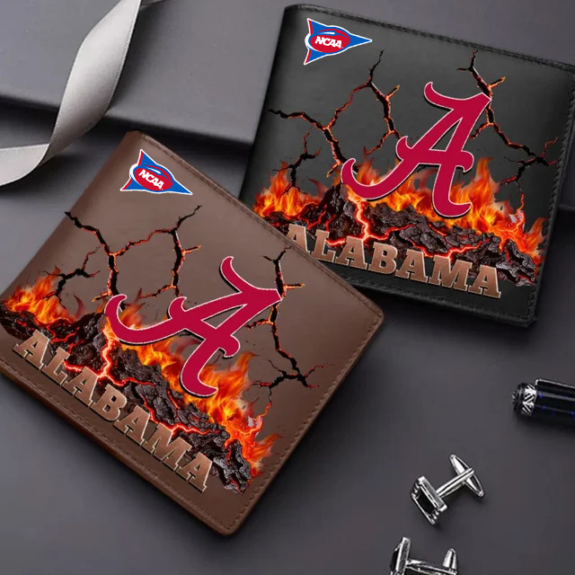 LIMITED EDITION FBS NCAA08 ABC AB CRIMSON TIDE LEATHER WALLET