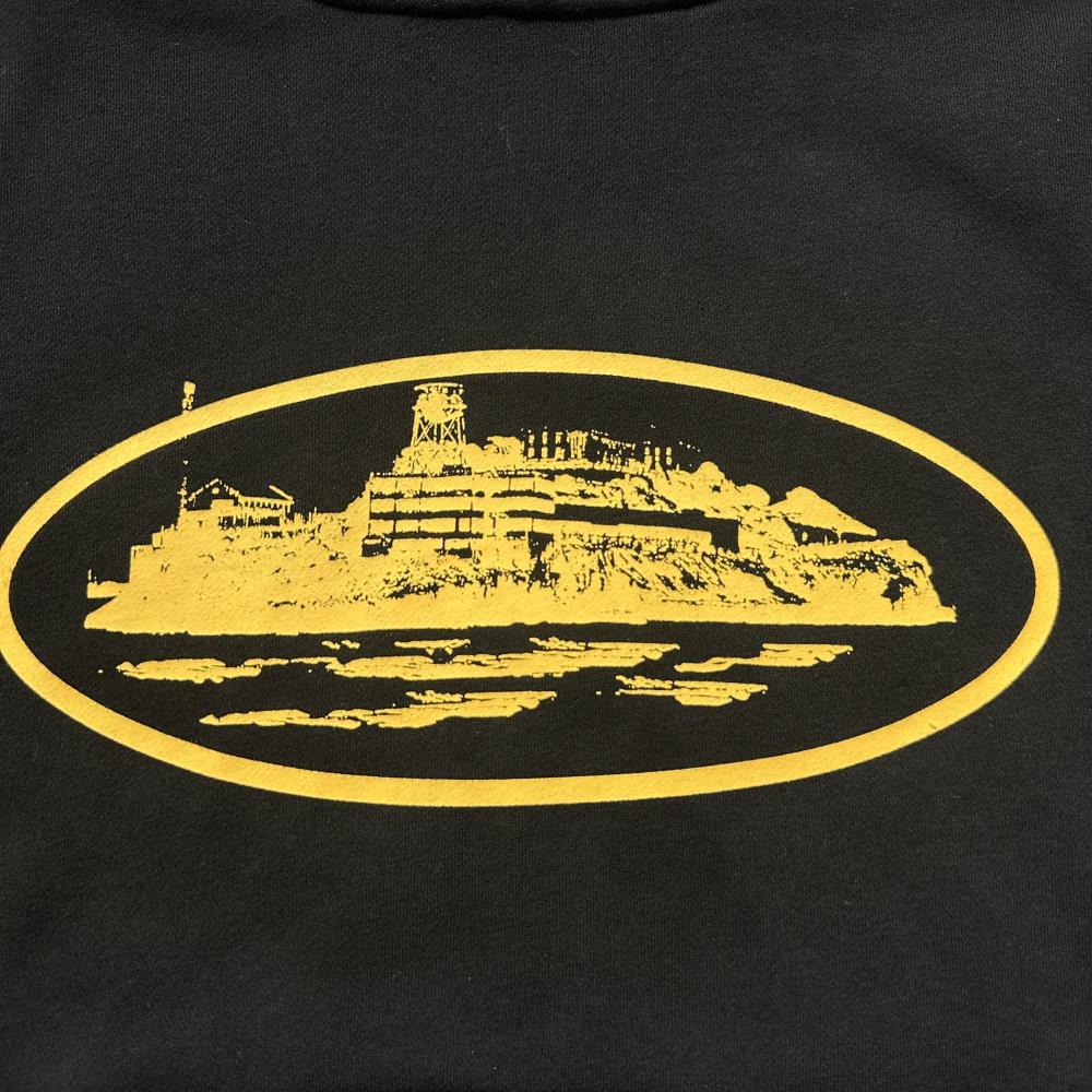 Corteiz Alcatraz Hoodie - Black/Yellow Ironleague