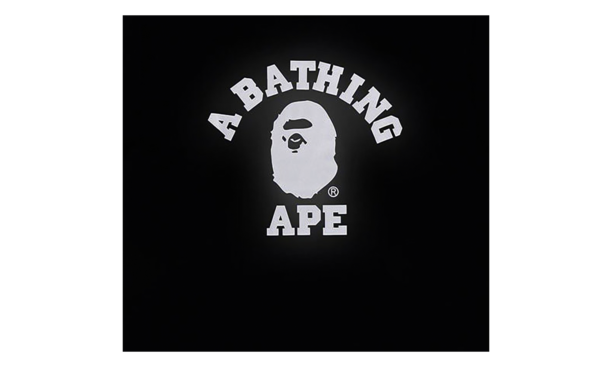 BAPE Reflective On College SS Tee Black 0ZXTEM00710XQ BKX