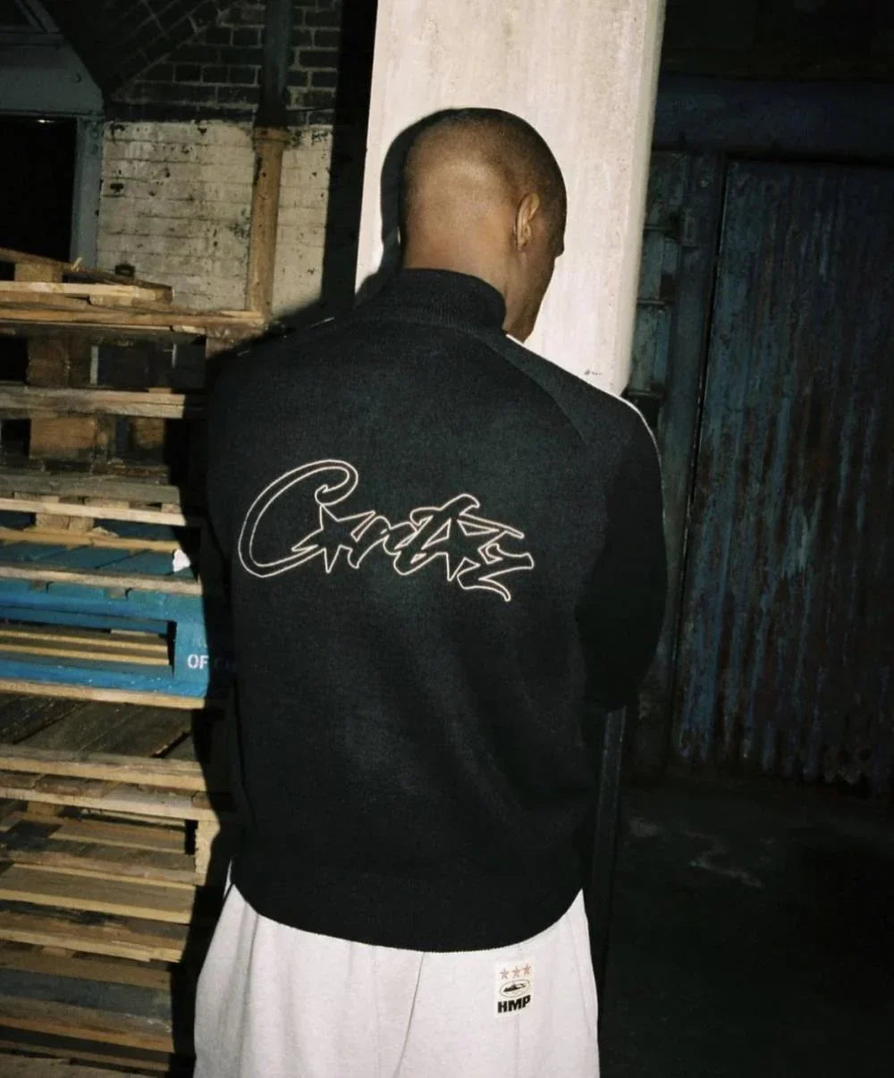 Corteiz Knit Zip-Up Fleece - Black Ironleague
